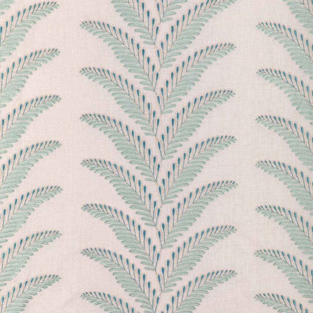 Brunschwig & Fils Fougere Emb Aqua Drapery Fabric
