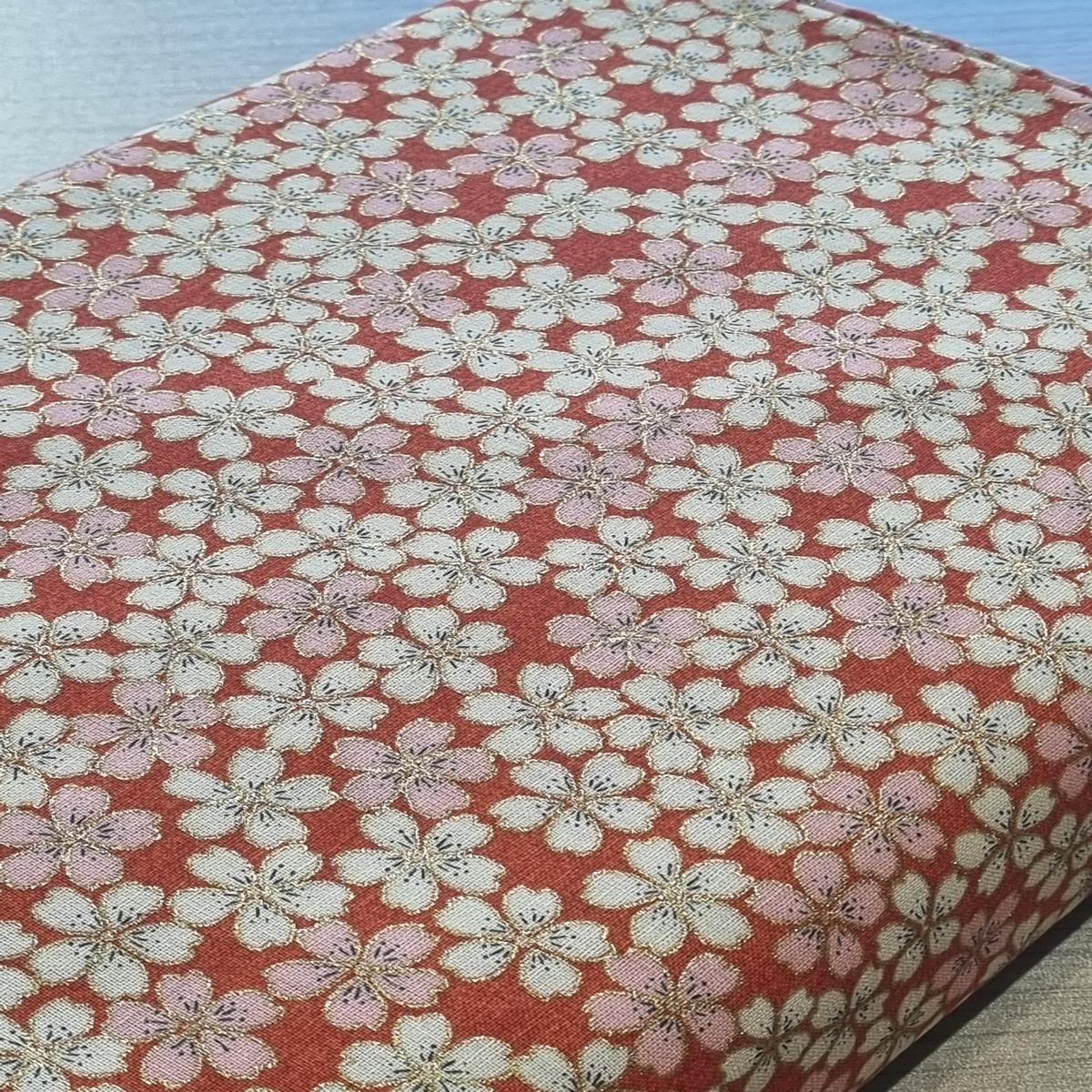 Golden cherry blossom on rust background (price for 10cm)
