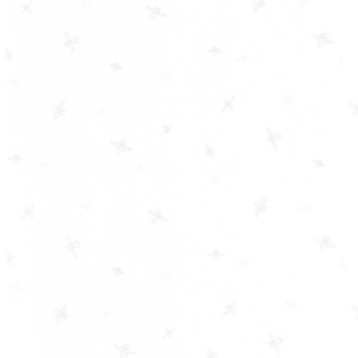 Honey Bees and Flowers Please - Bees White-on-White Yardage