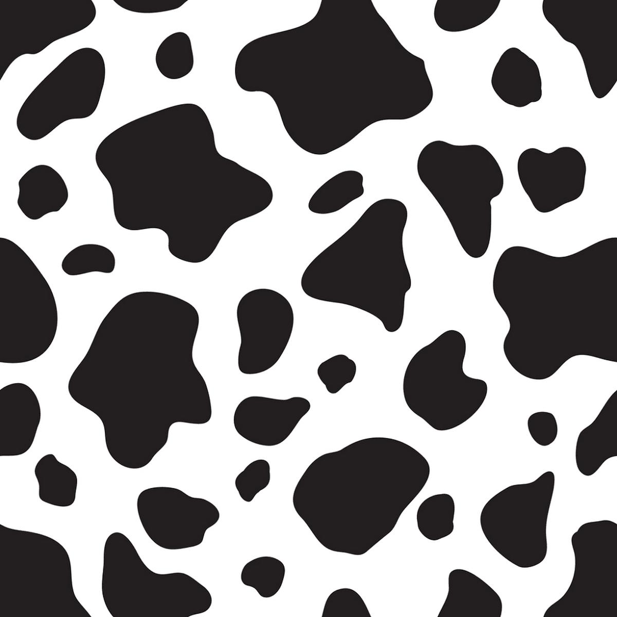 Black White Cow Spot 3 Fabric