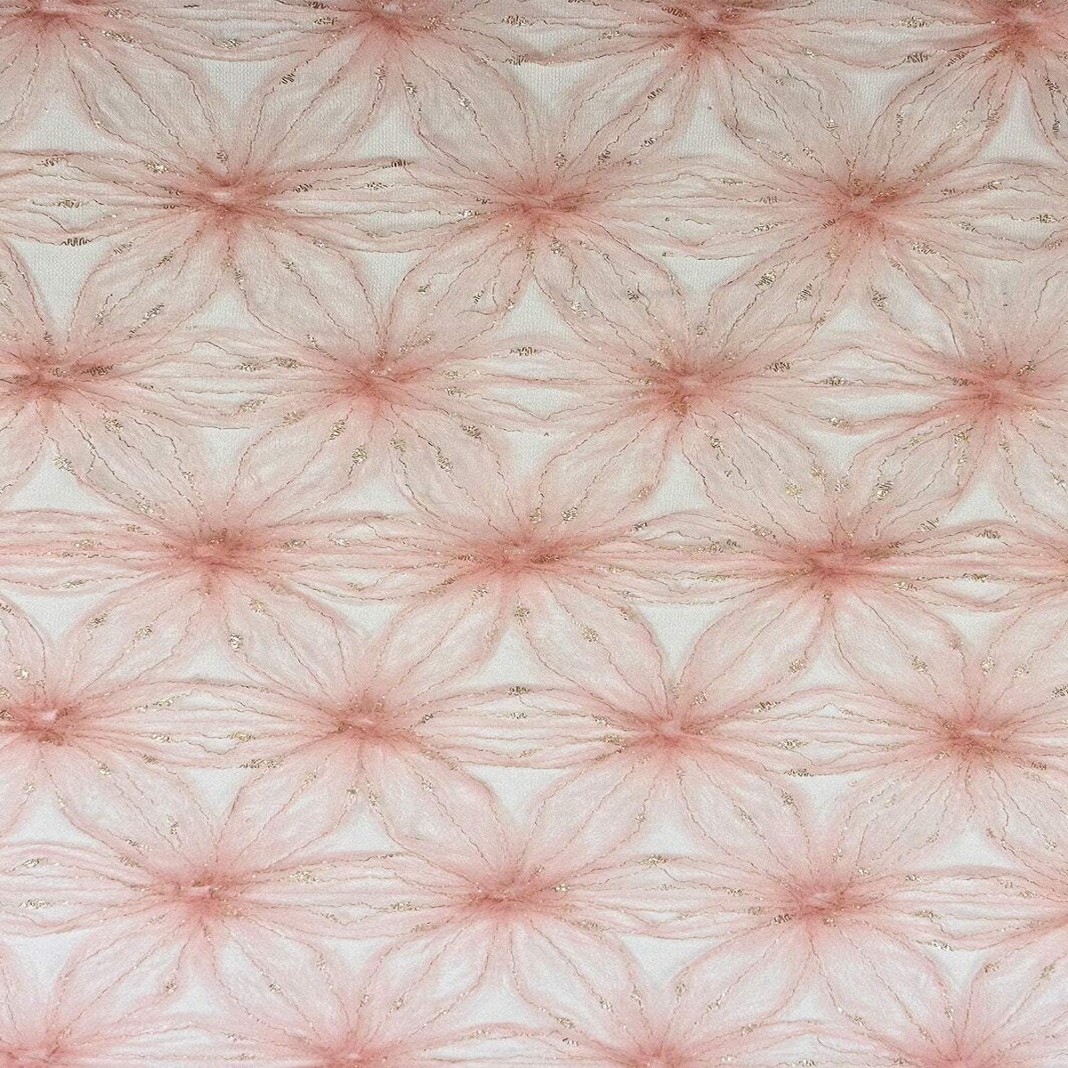 Celestial Metallic Tulle Peach