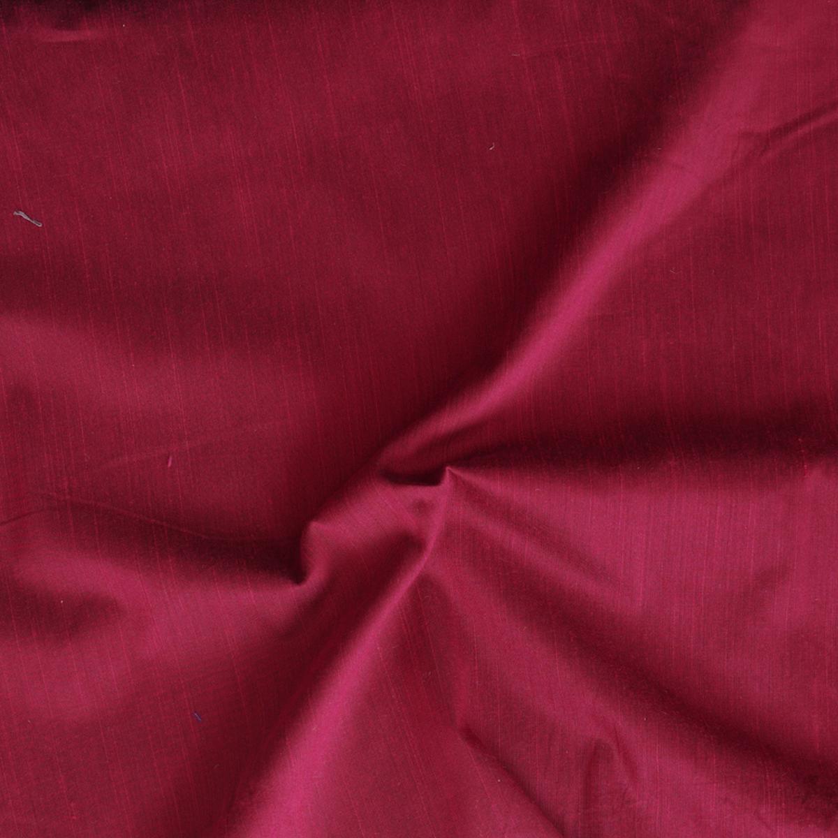 Cotton Silk Magenta Pink Plain Fabric