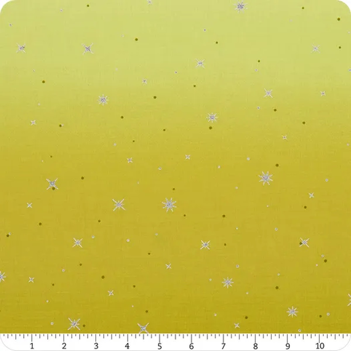 Fabric Moda Lime Ombre Fairy Dust Metallic by the Quarter Yard 10871-18M