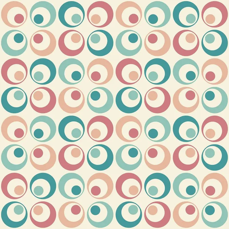 Retro Multi Bursting Flowers Fabric - Tan