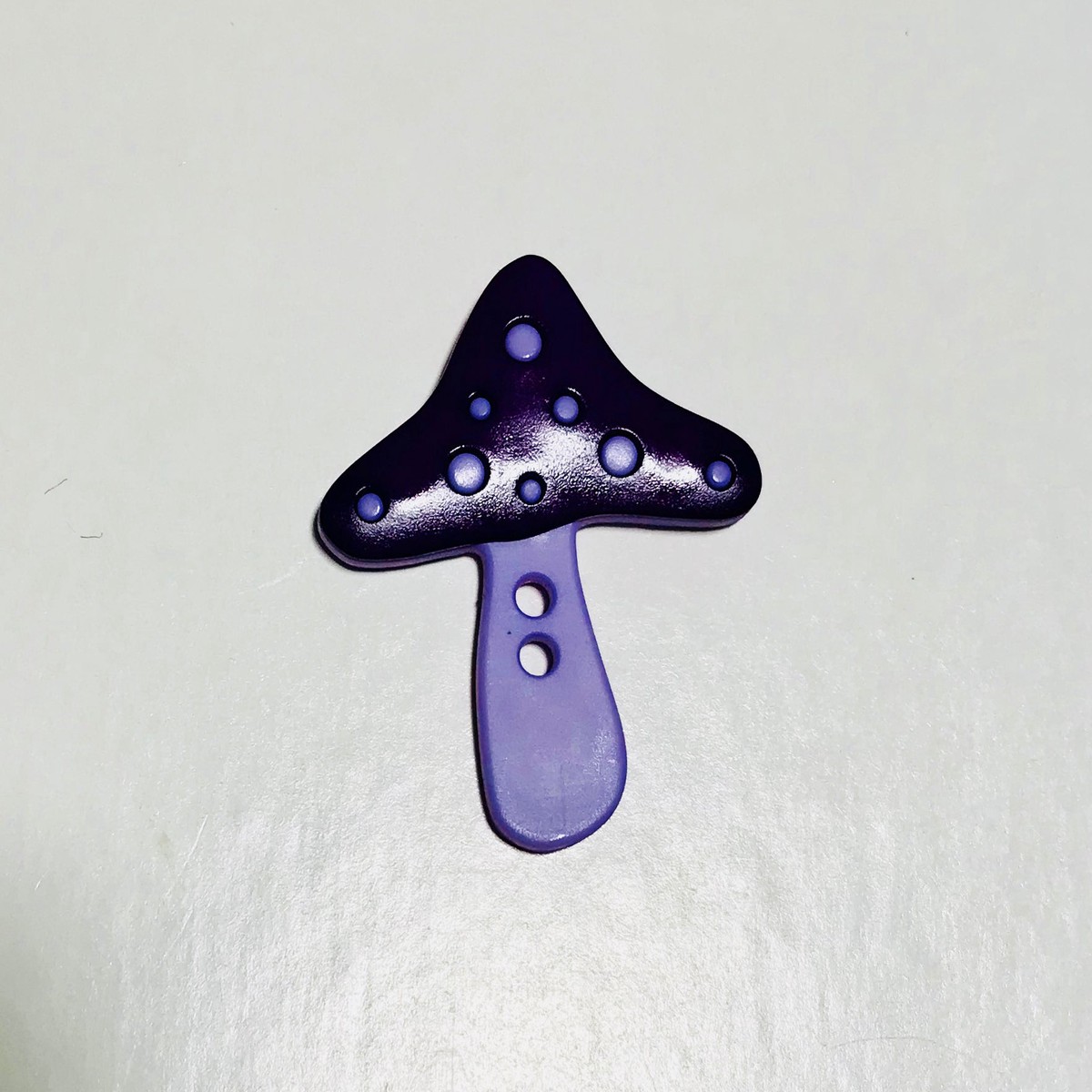 Purple Mushroom Plastic Button - 25mm / 1" - Dill Buttons Brand