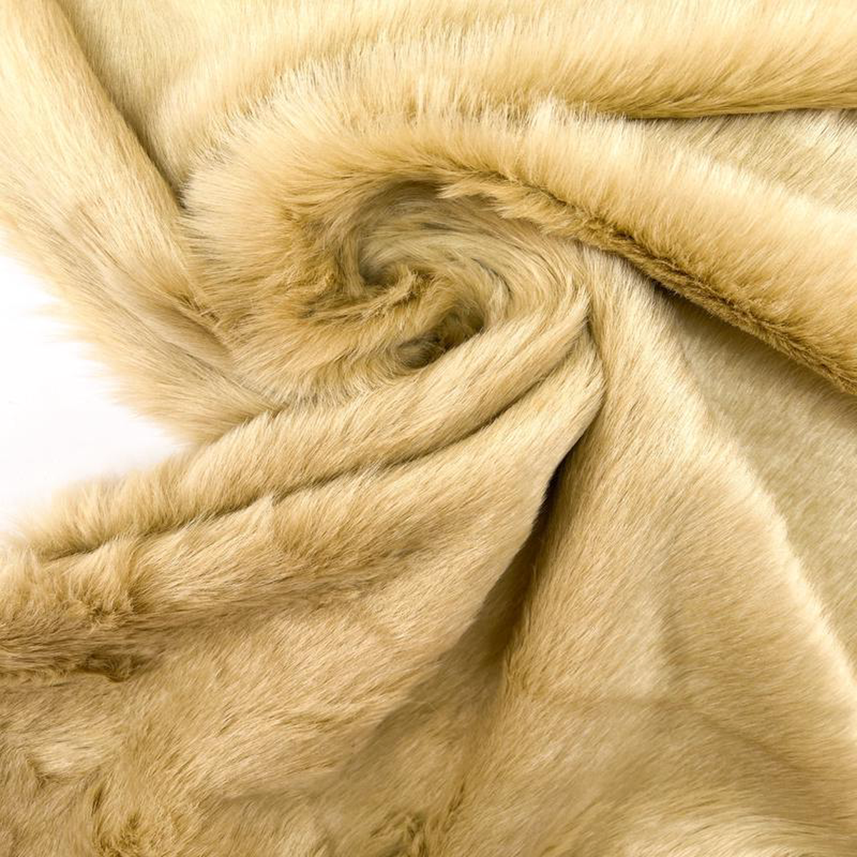 Beige Polyamid Acetate Faux Fur