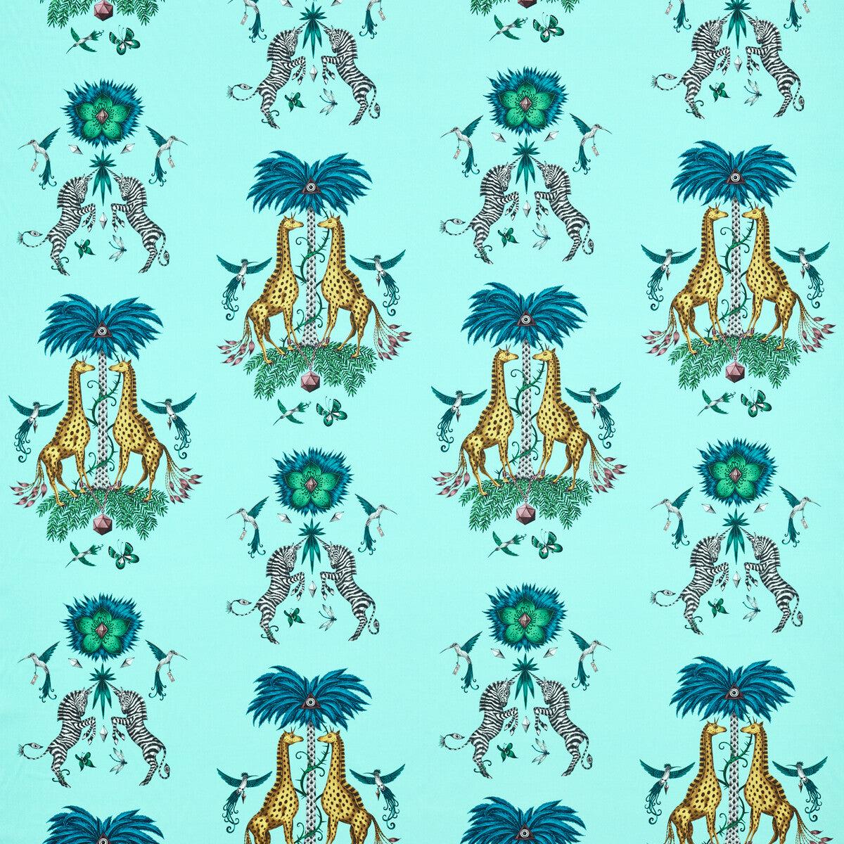 Creatura Satin Turquoise Fabric