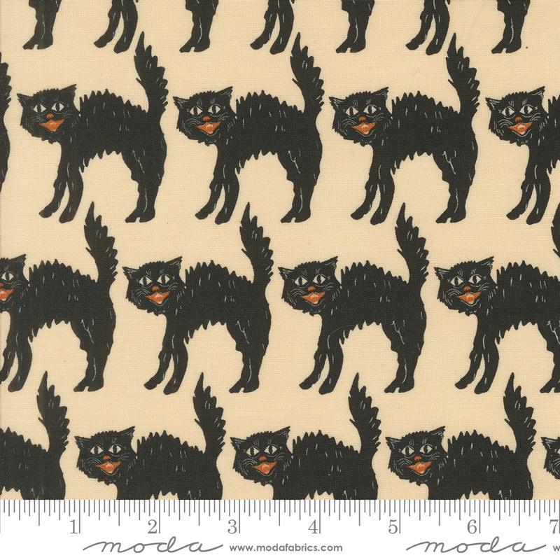 Fabric Moda Bone Little Black Cats Home Sweet Haunt by the Quarter Yard 20915-11