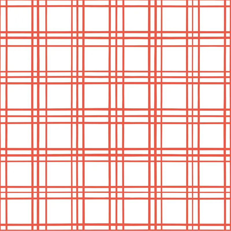 Geometric Plaid Fabric - Cinnabar