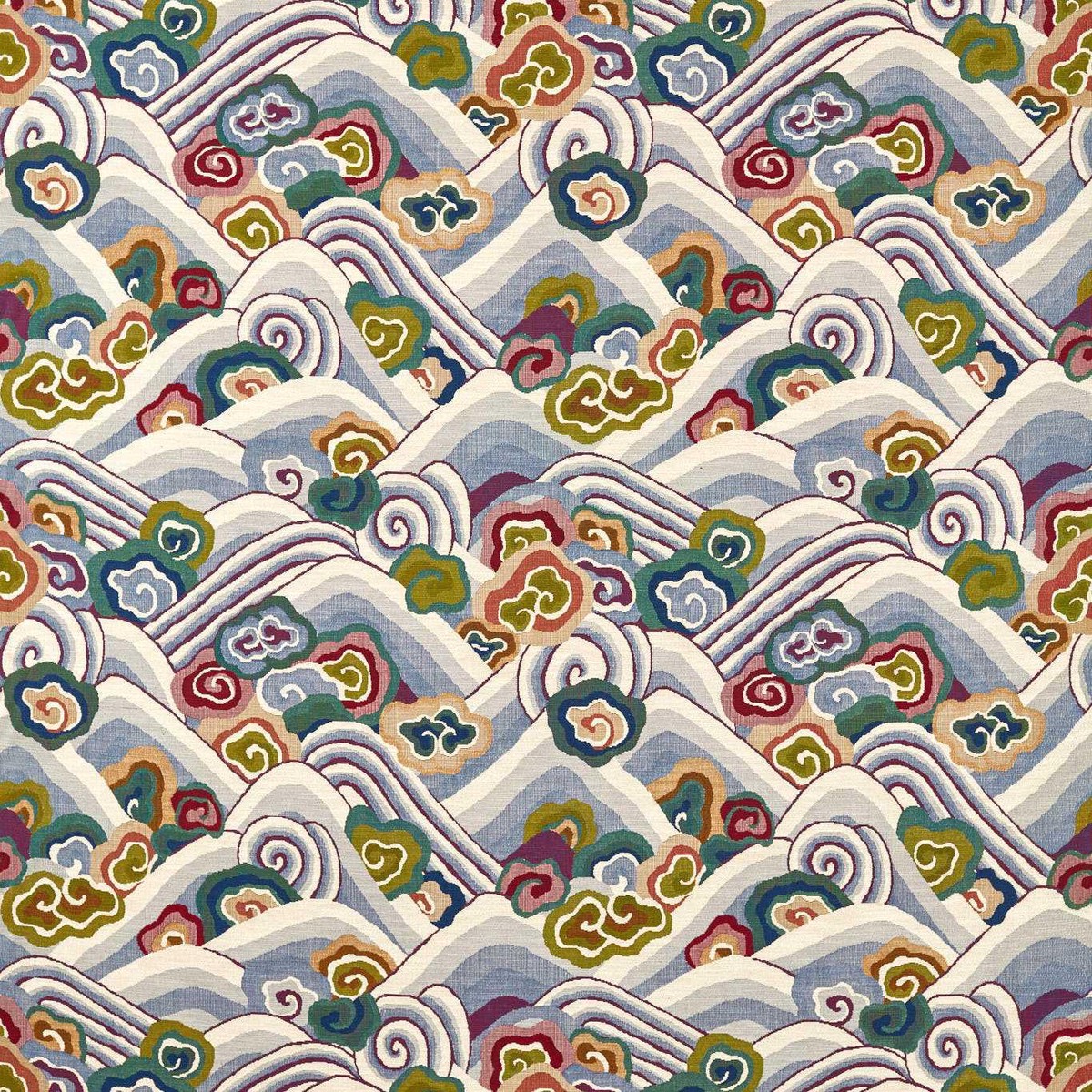 Harlequin Kanagawa IndigoMaroon Fabric