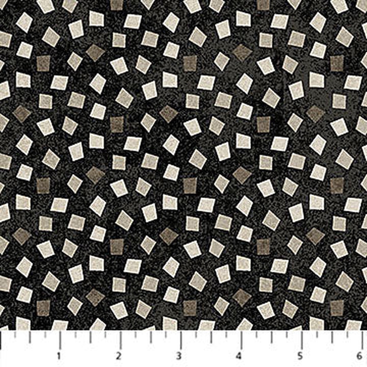Modern Vibe Tossed Quadri Black Multi 44"/45" Cotton Fabric Per Yard