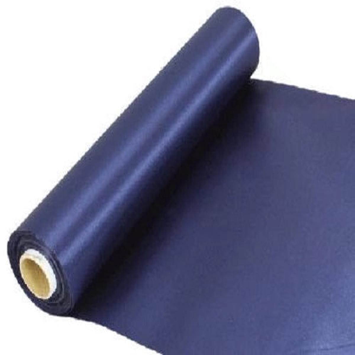 Satin Fabric Roll - 29cm x 20m - Navy Blue