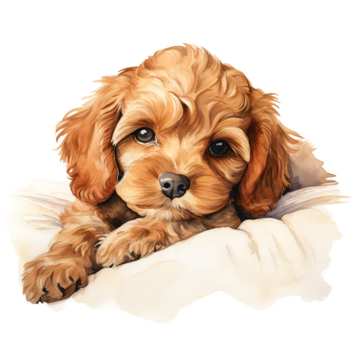Cute Cavapoos Fabric Panel 20