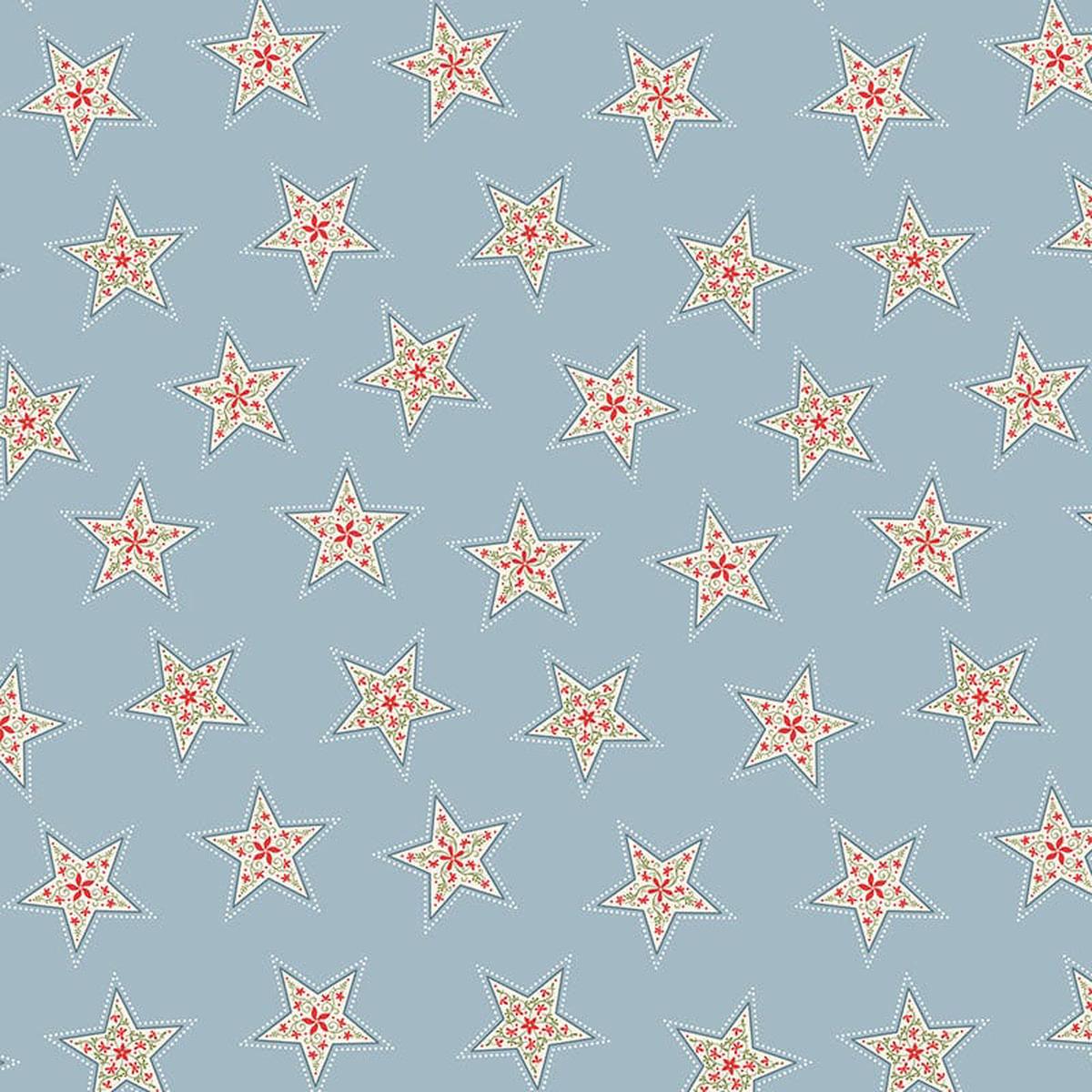 Lewis and Irene Peace and Joy - Stars Light Blue C110-2