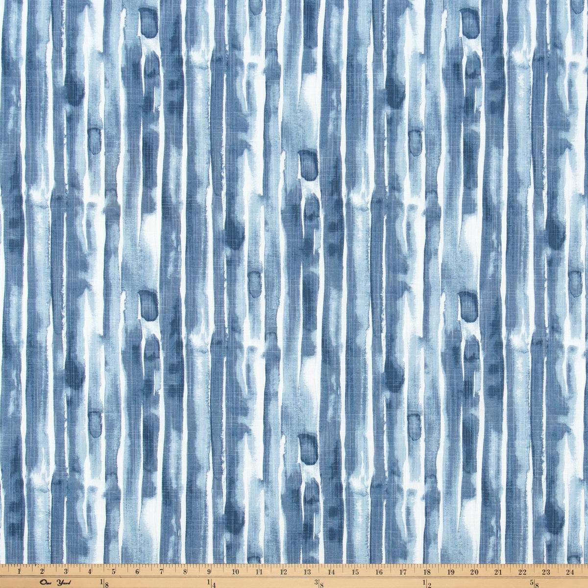 Amelie Indigo Luxe Canvas Fabric By Angela Harris