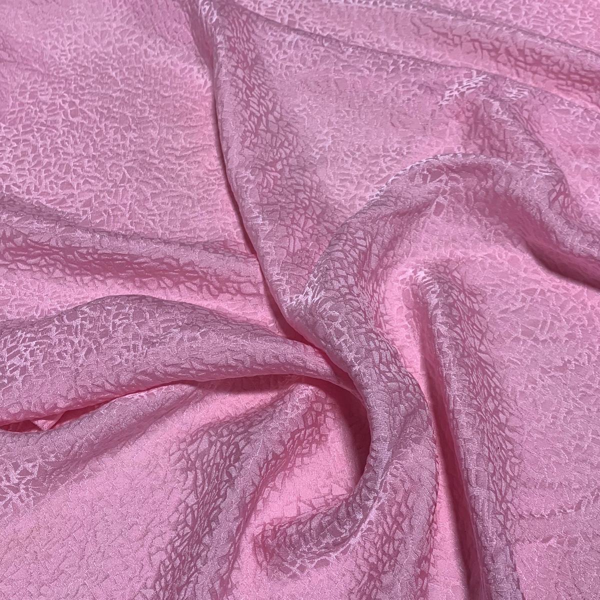Ballerina Pink Pebbles - Hand Dyed Silk Jacquard - 1/4 Yard x 45"