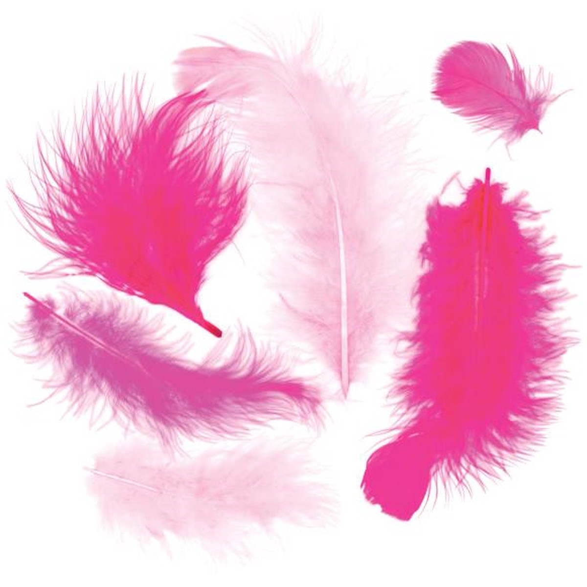 Zucker Marabou Feathers .25oz - Assorted Pinks