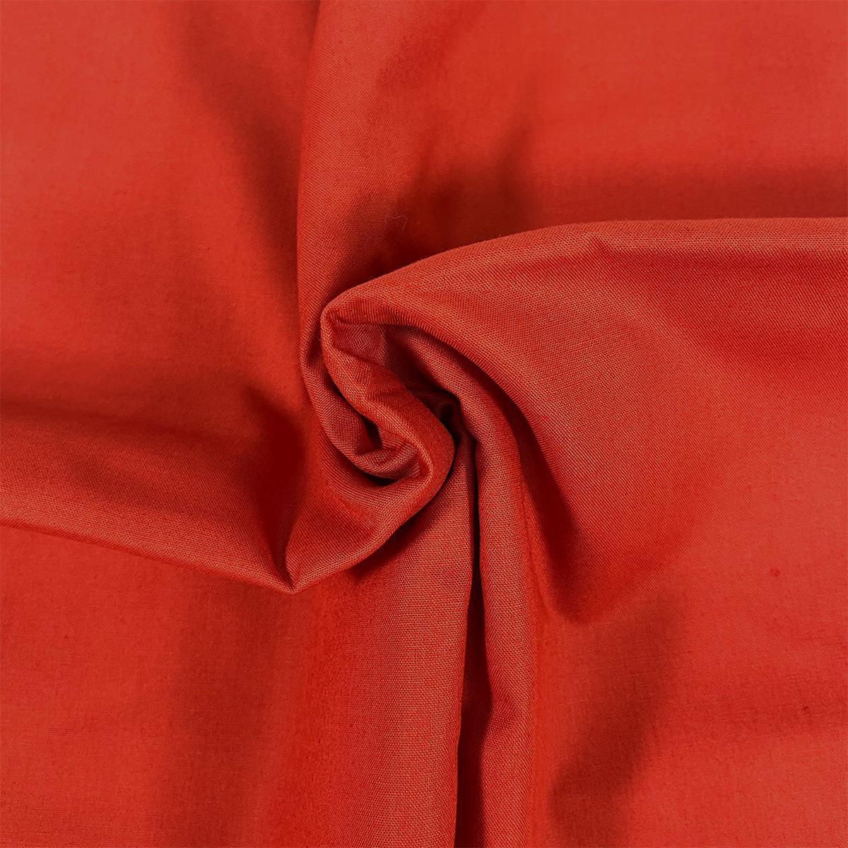 Premium Organic Cotton Solid Fabric, Burnt Orange