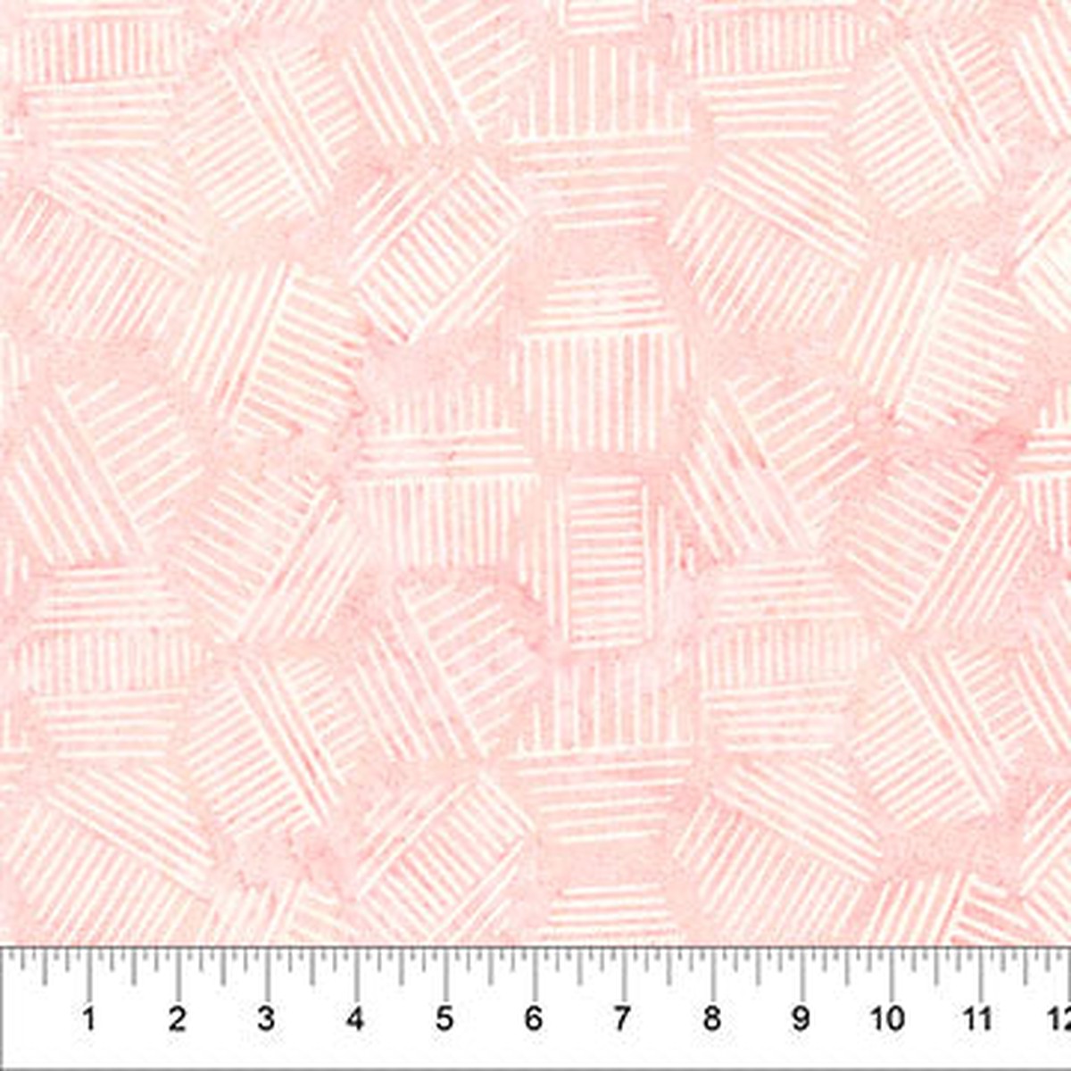 Banyan Pastel Coral Hexies Neutral Cotton 44"/45" Fabric Per Yard