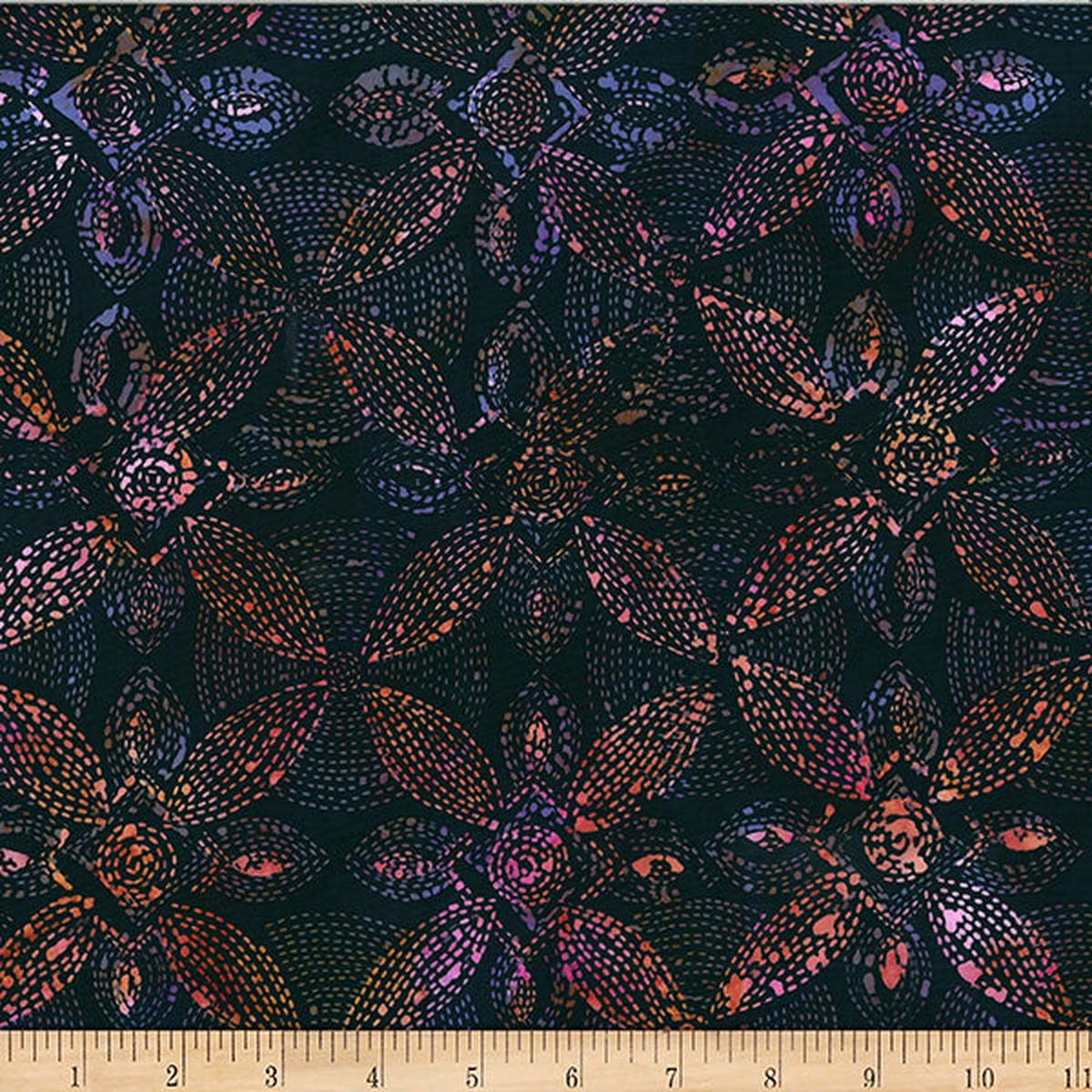 Kashmir Bali Batik Dotty Tile Cotton 44"/45" Fabric Per Yard