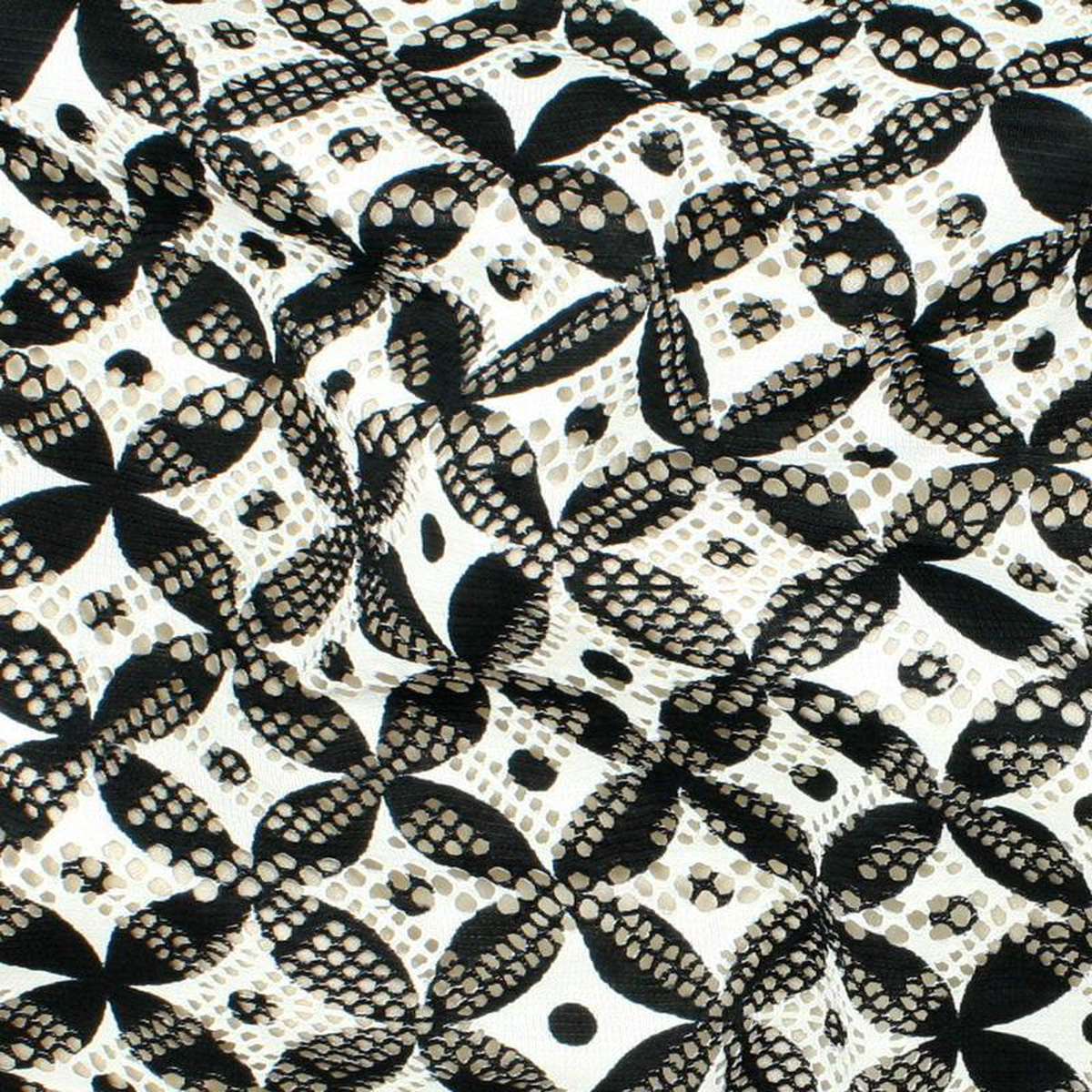 Lacey Print Black Ivory