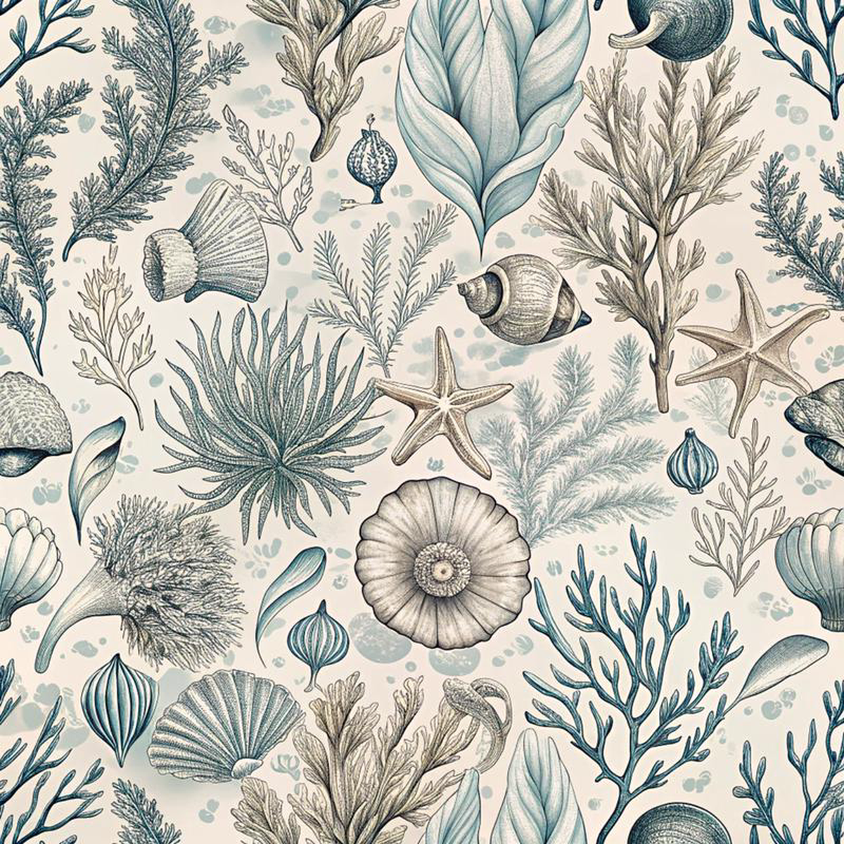 Magical Sea Pattern 7 Quilting Cotton Fabric