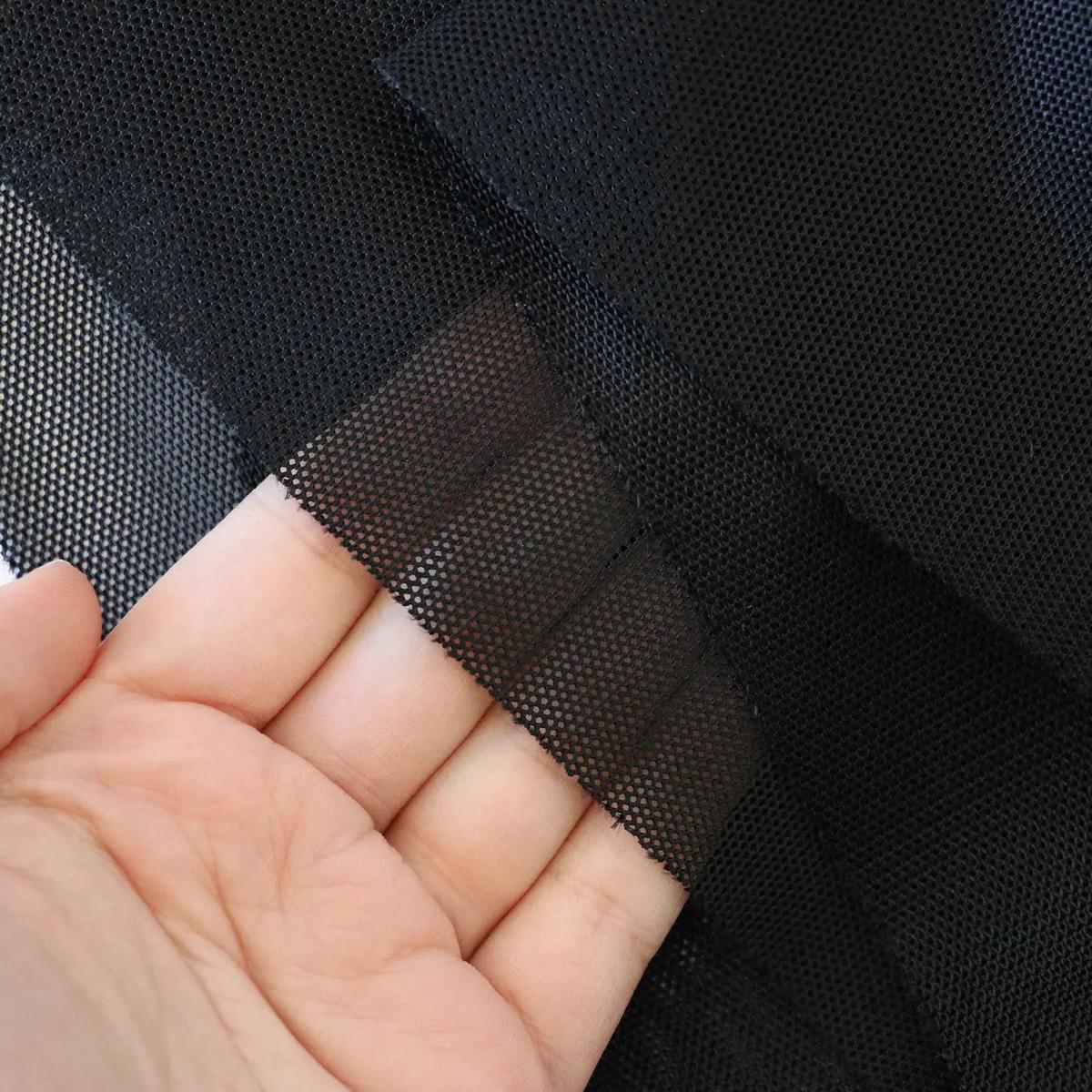 Black Fine Mesh 1/2yd