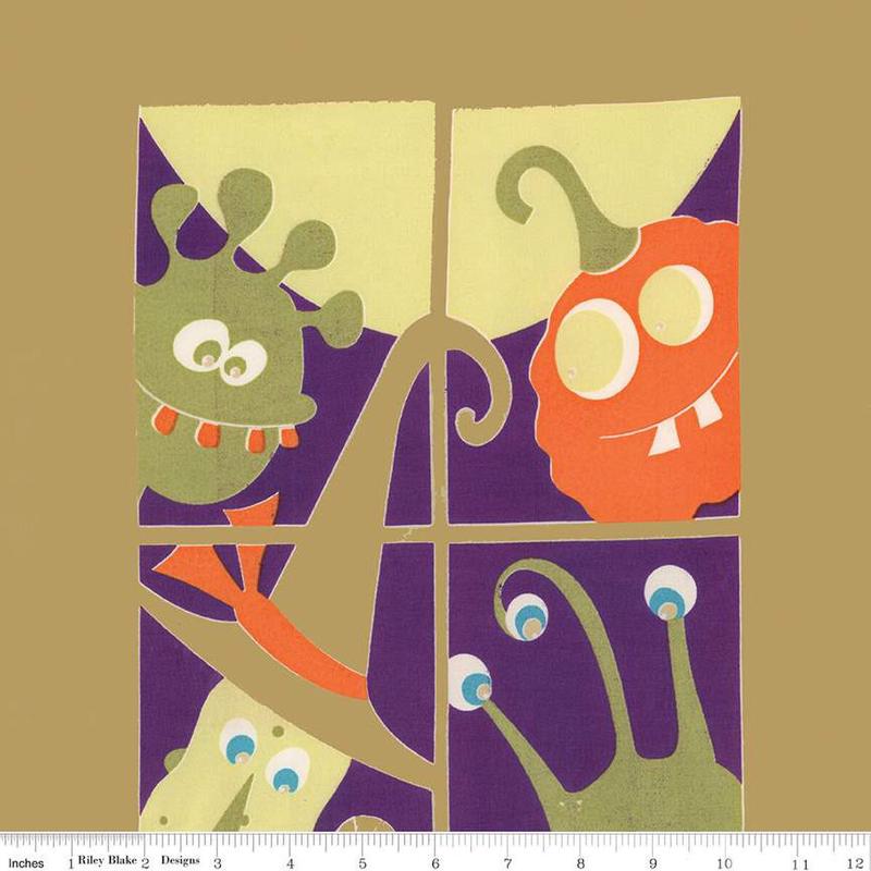 Fabric Riley Blake Sugar Cookies Monsters Fright This Way Expressions Batiks 24" Quilting Panel BT23330-122