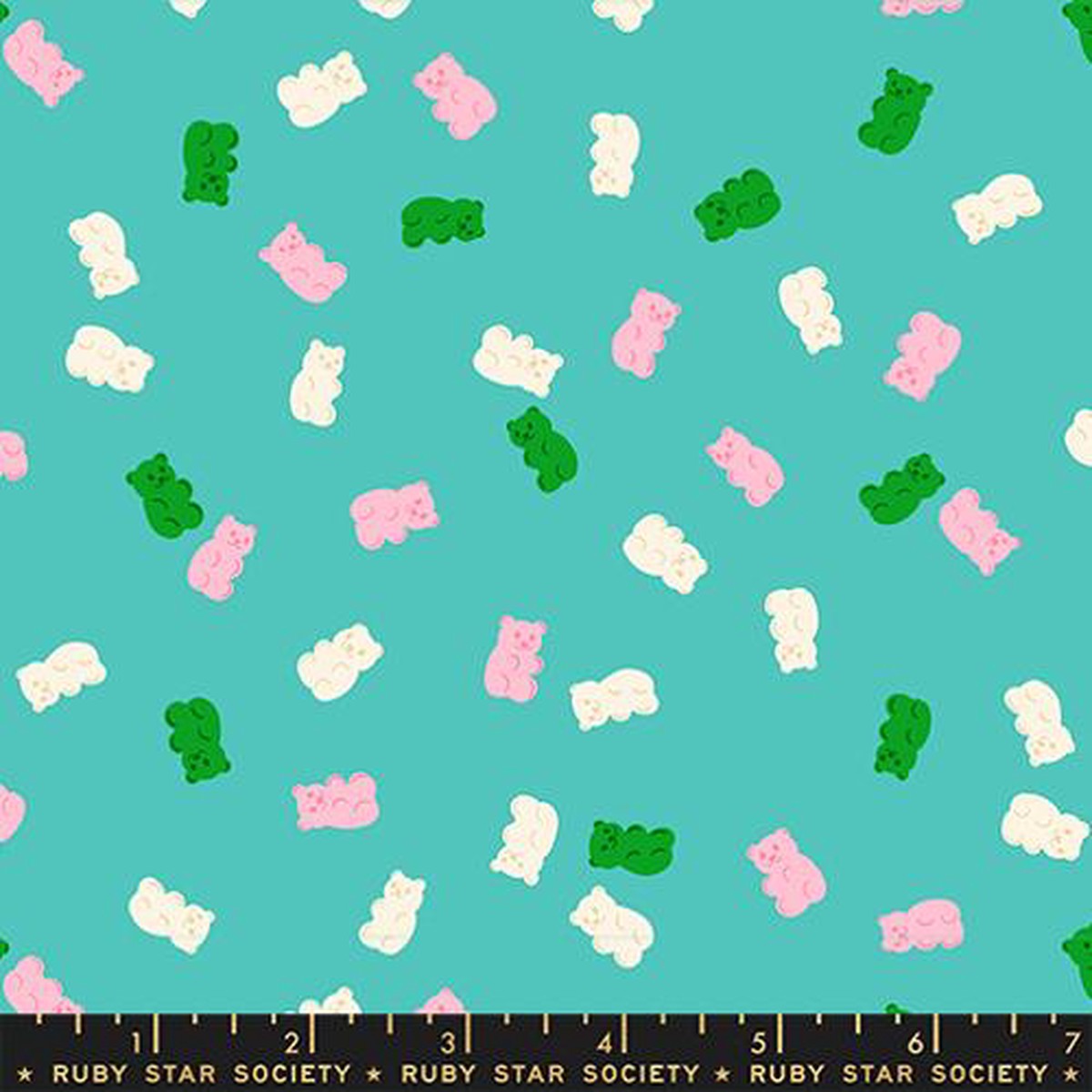 Merry Happy Merry Gummies Cotton Quilting Fabric - Iceberg RS3104 13