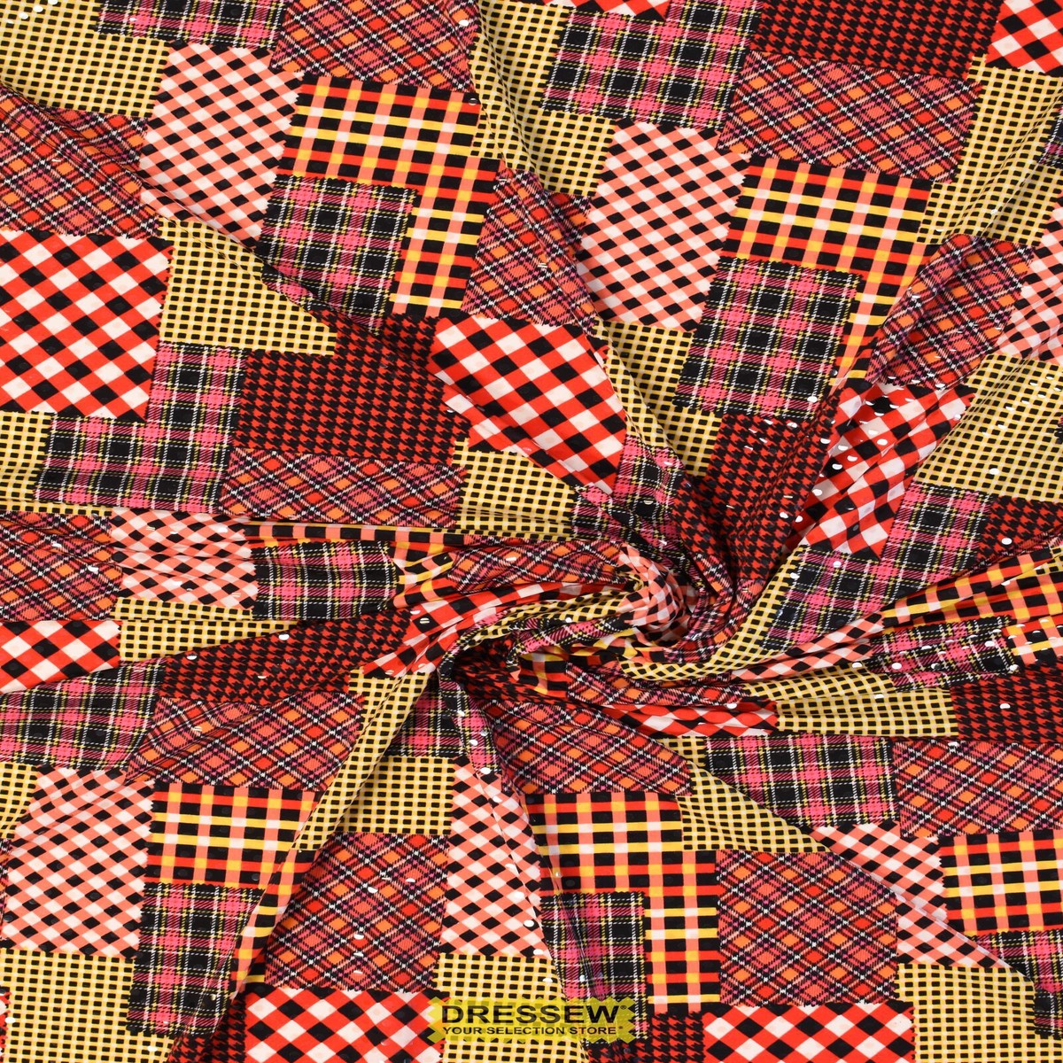 Patchworks Lycra Red / Multi