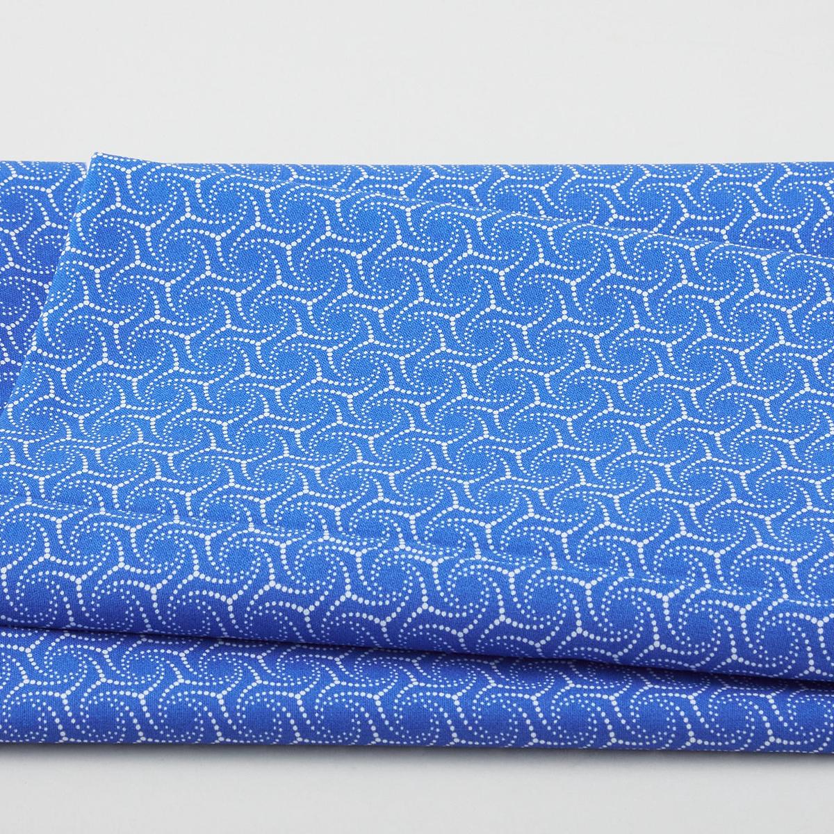 Blue Bayou - Dotted Swirl Dark Blue 2 Yard Cut