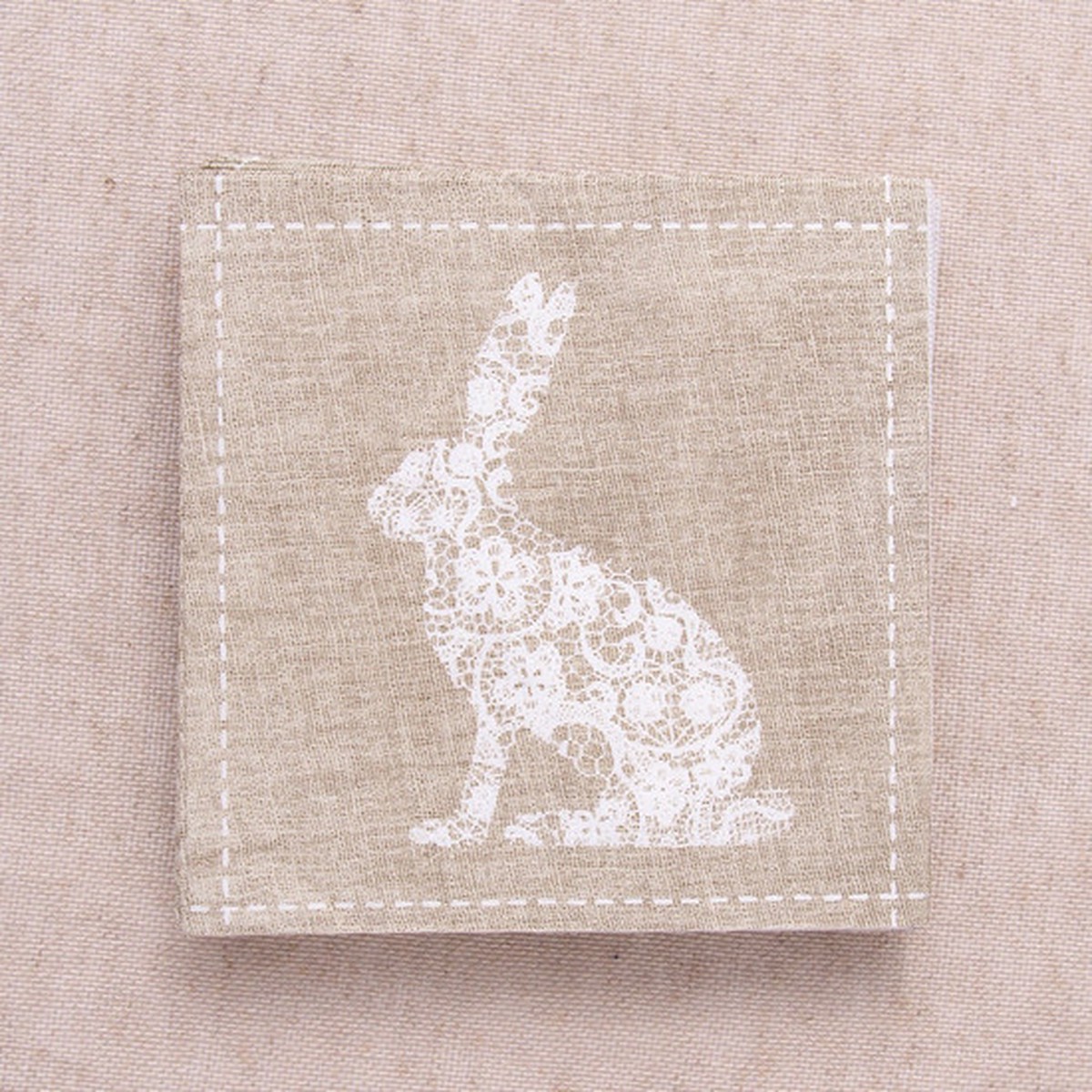 Napkins (20pcs) - Flowers Rabbit Taupe