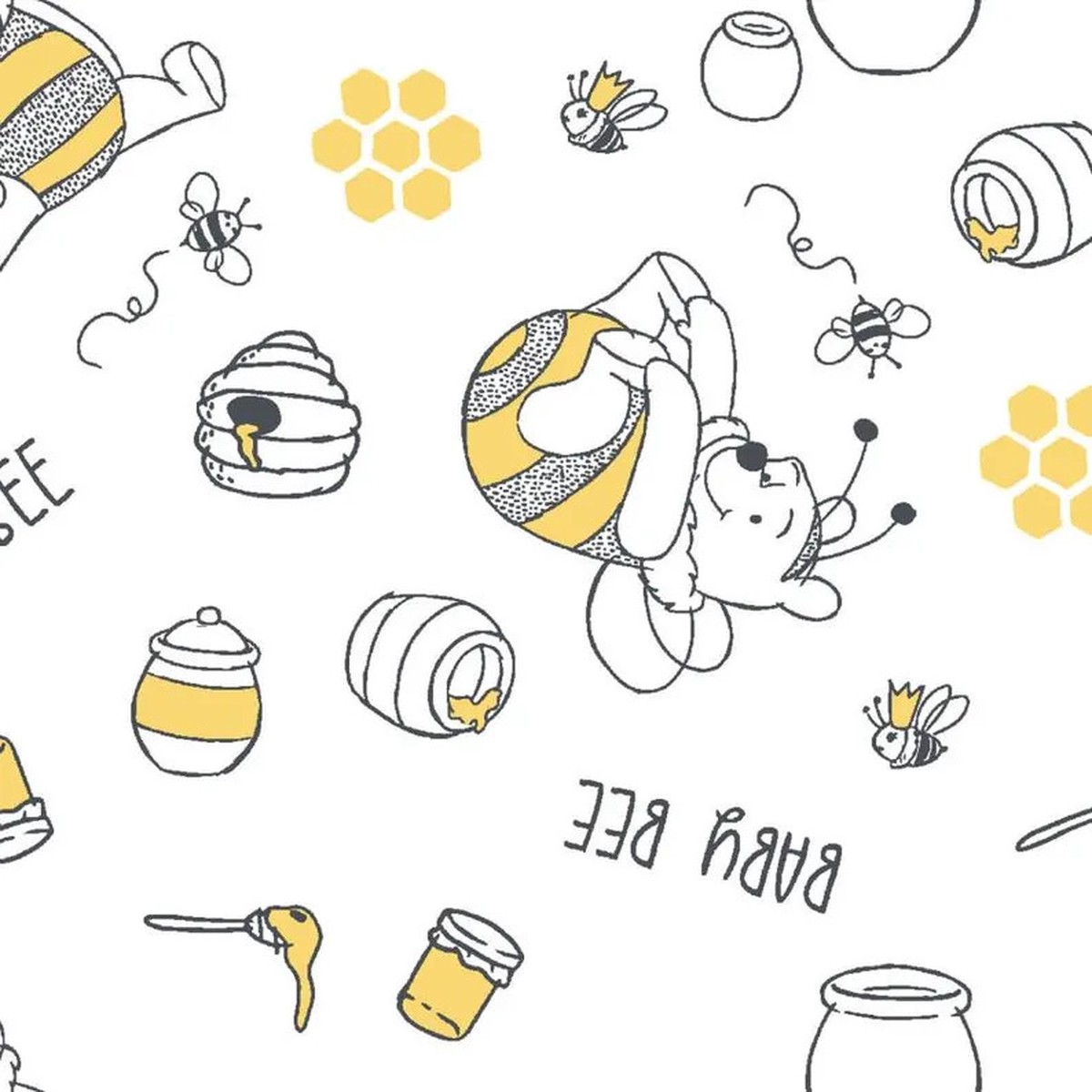 OFFICIALLY LICENSED Winnie the Pooh Baby Bee Fabric