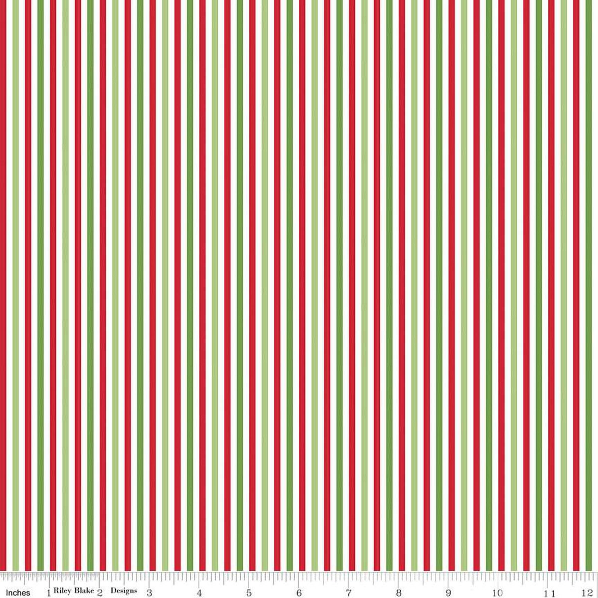Riley Blake 18 Striped Fabric Collection - Christmas