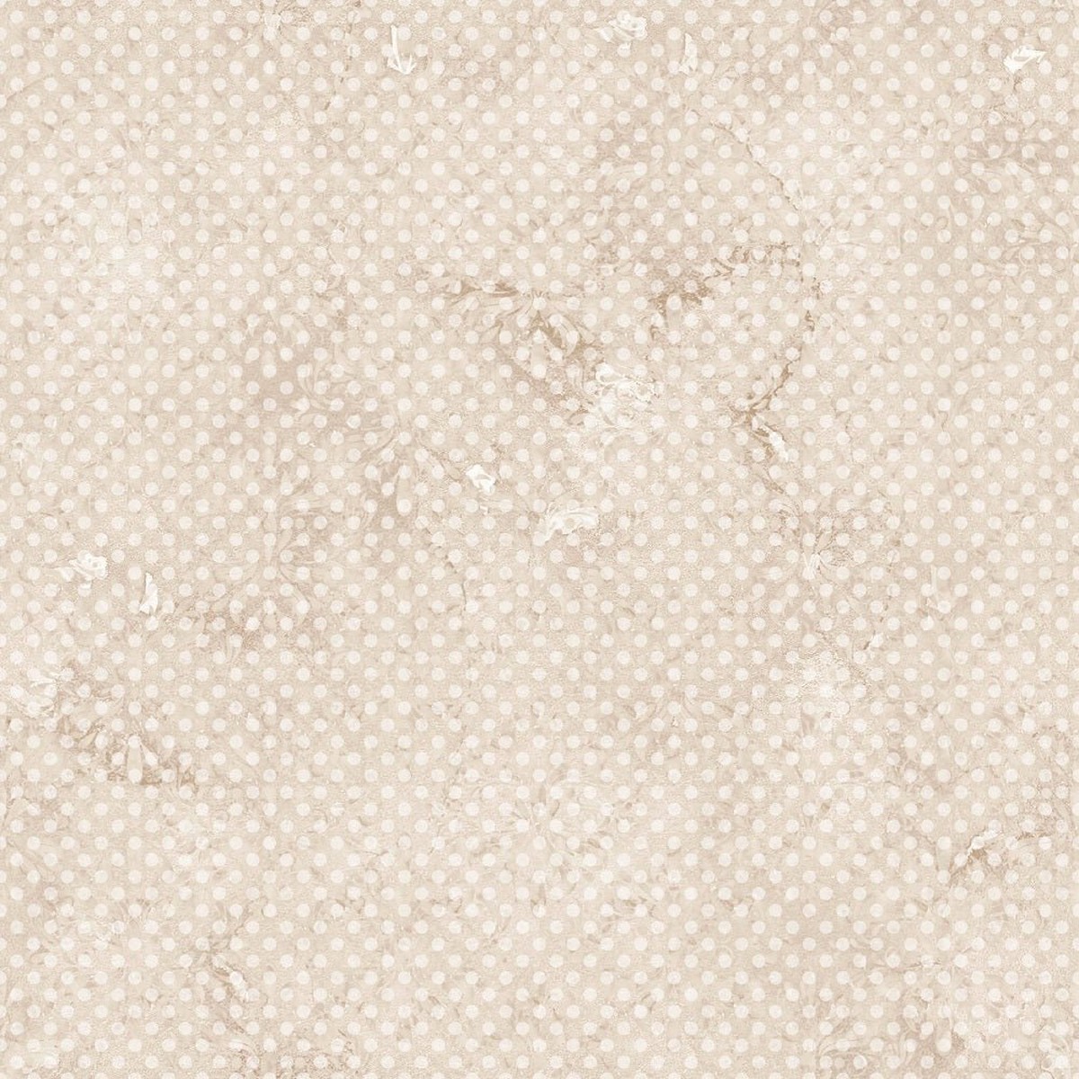 Watercolor Polka Dots Fabric - Tan