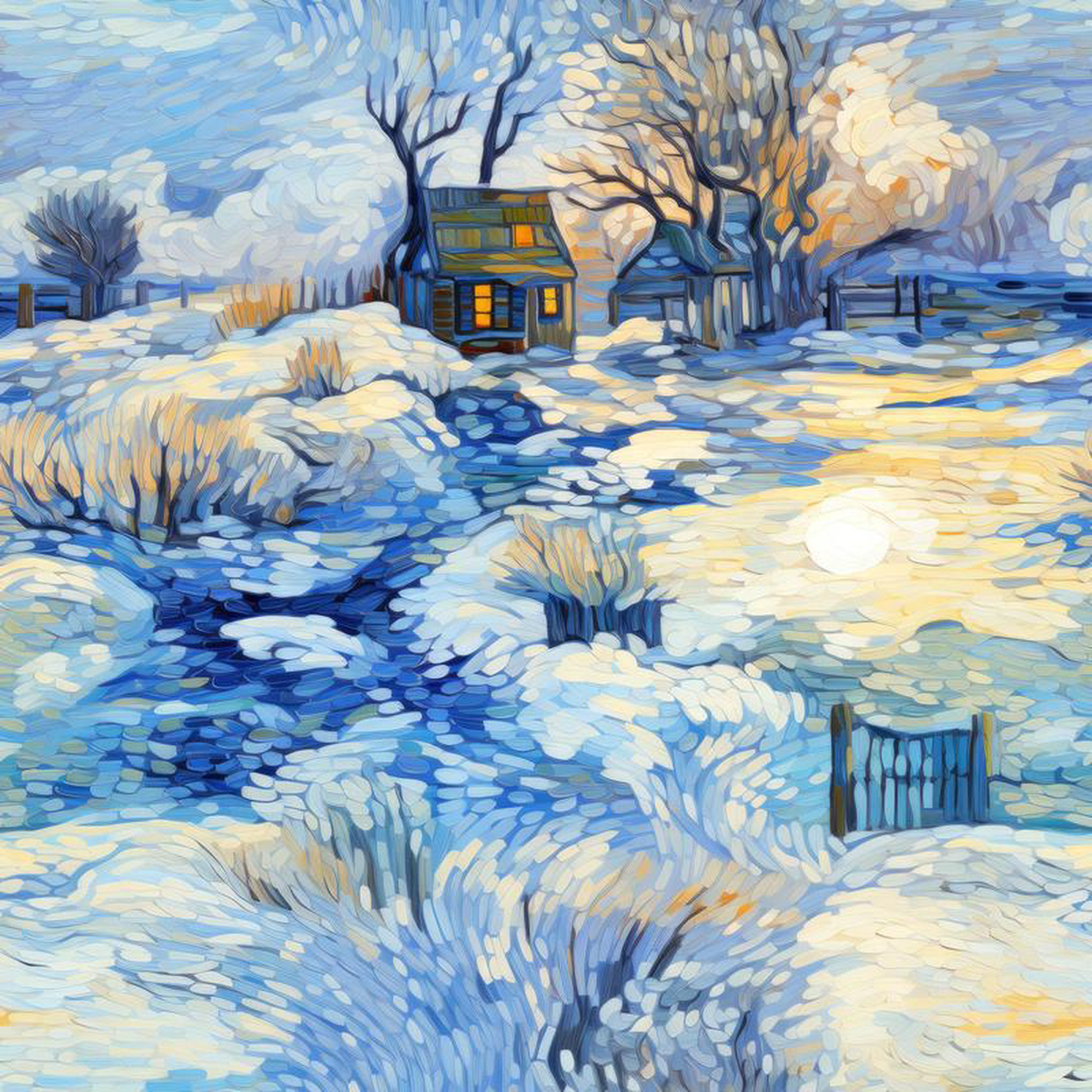 Winter Under the Dawn Pattern 7 Quilting Cotton Fabric