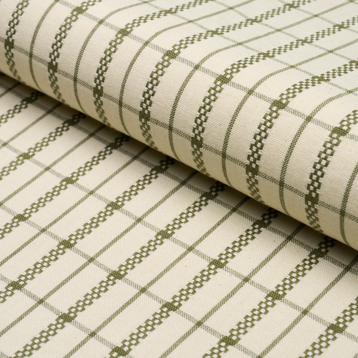Boyd Check Moss 84682 by Schumacher Fabric
