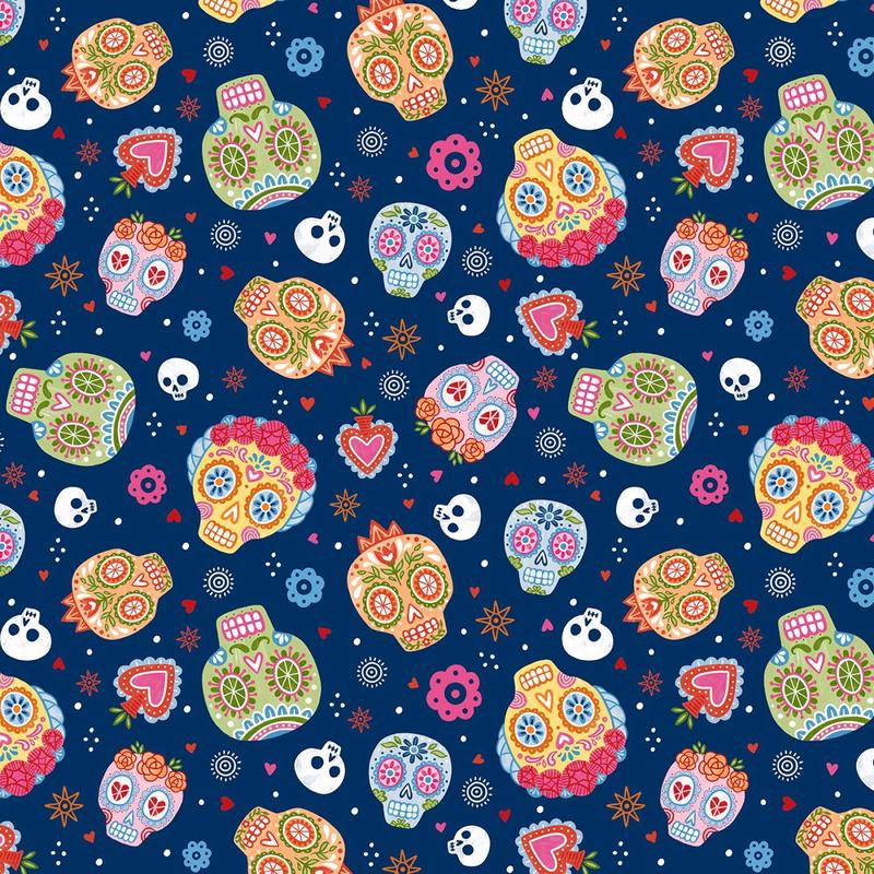 Navy Decorative Skulls
