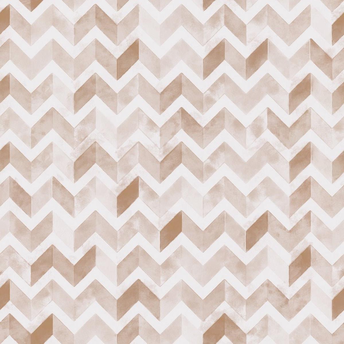 Watercolor Zigzag Fabric - Brown
