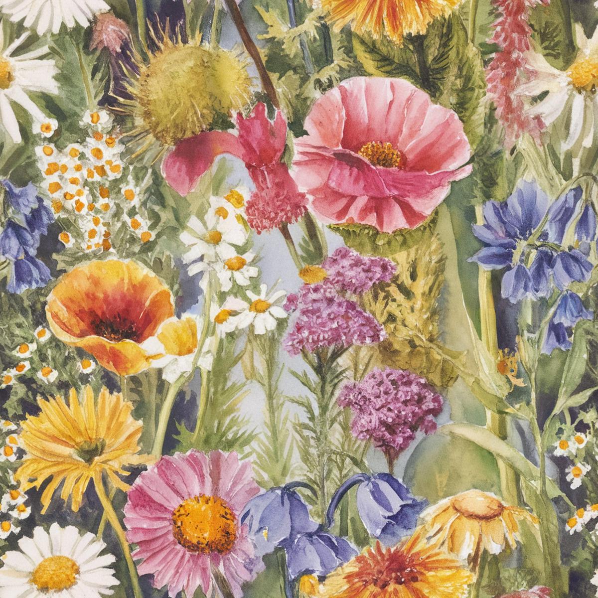 Wildflower Fantasy Pattern 6 Quilting Cotton Fabric
