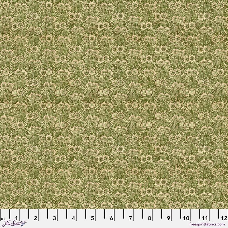 Green Tiny Print // Tim Holtz Eclectic Elements - Palette - (1/4 yard)