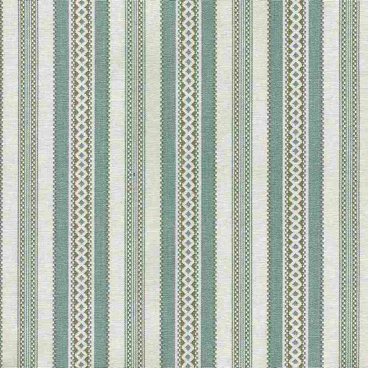Alpine Stripe Aqua Laura Kiran Fabric