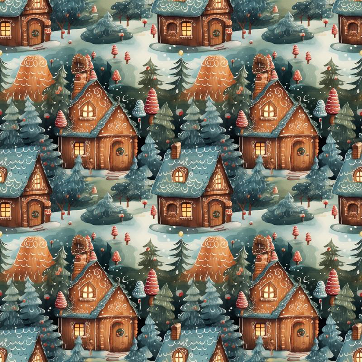 Christmastime Pattern 9 Quilting Cotton Fabric