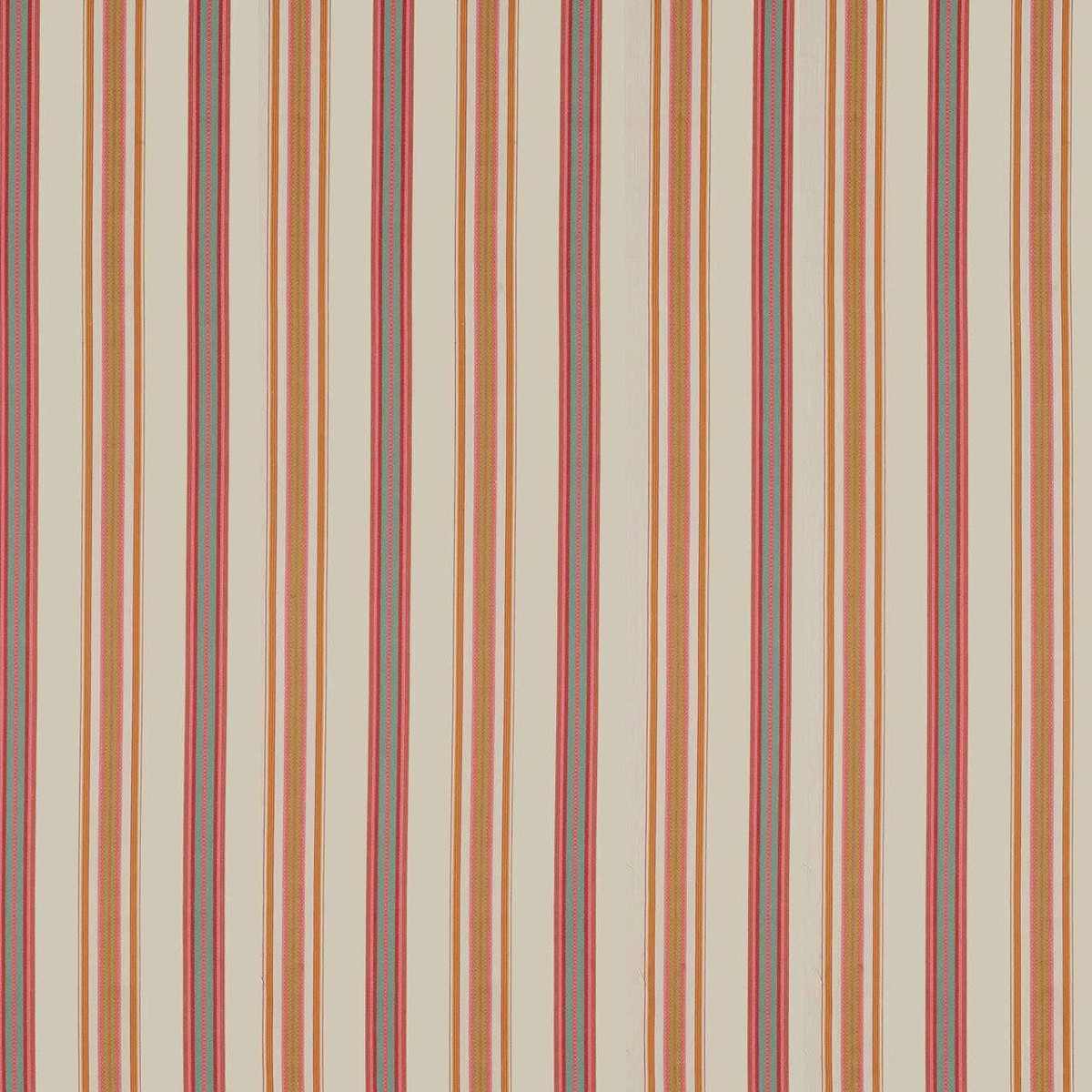 Valley Stripe Arboretum Rowan Berry and Cream Fabric by Sanderson