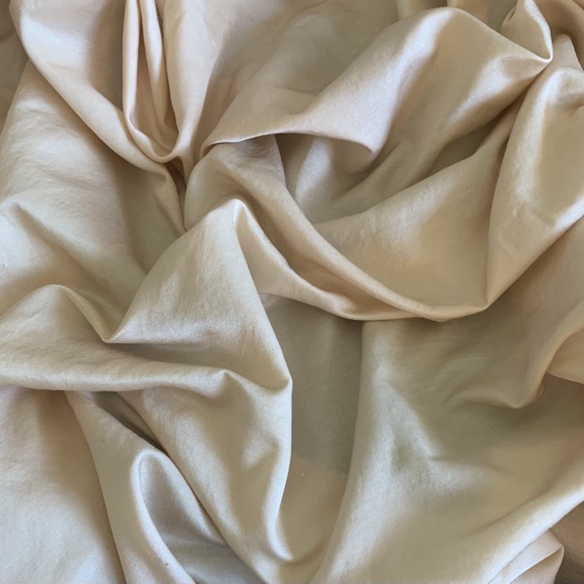 Golden Beige - Hand Dyed Silk/Cotton Sateen