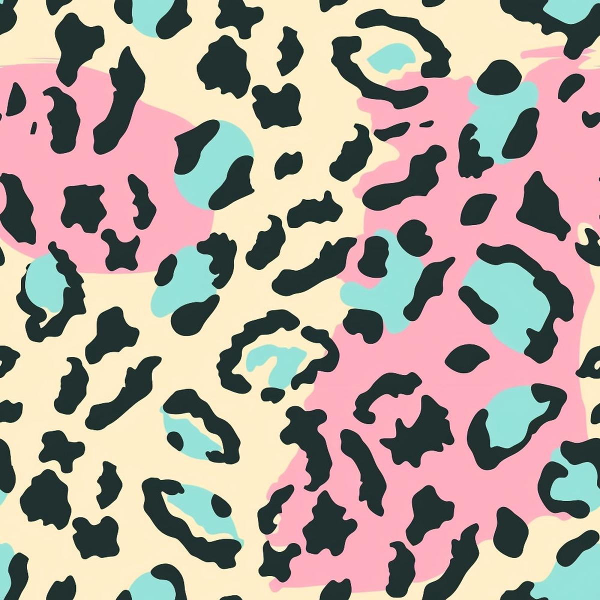 Pastel Leopard Skins Pattern 19 Quilting Cotton Fabric