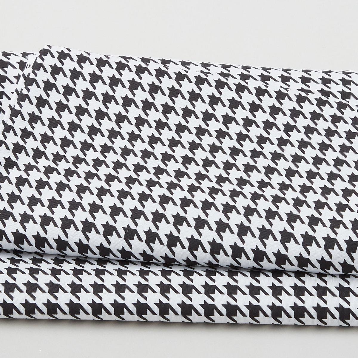 Polka & Plaid Party - Houndstooth Black/White 3 Yard Cut