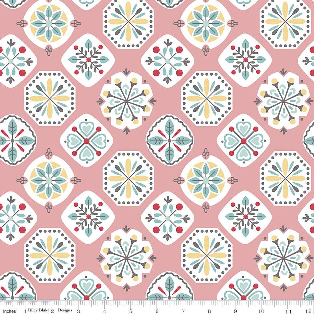 Fabric Riley Blake Coral Stitch 108" Wide Back by the Quarter Yard WB10940-CORAL