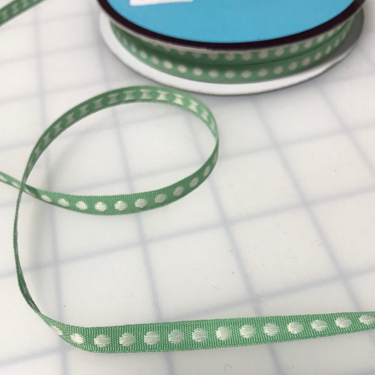 Polka Dot Ribbon Trim made in France 1/4" wide