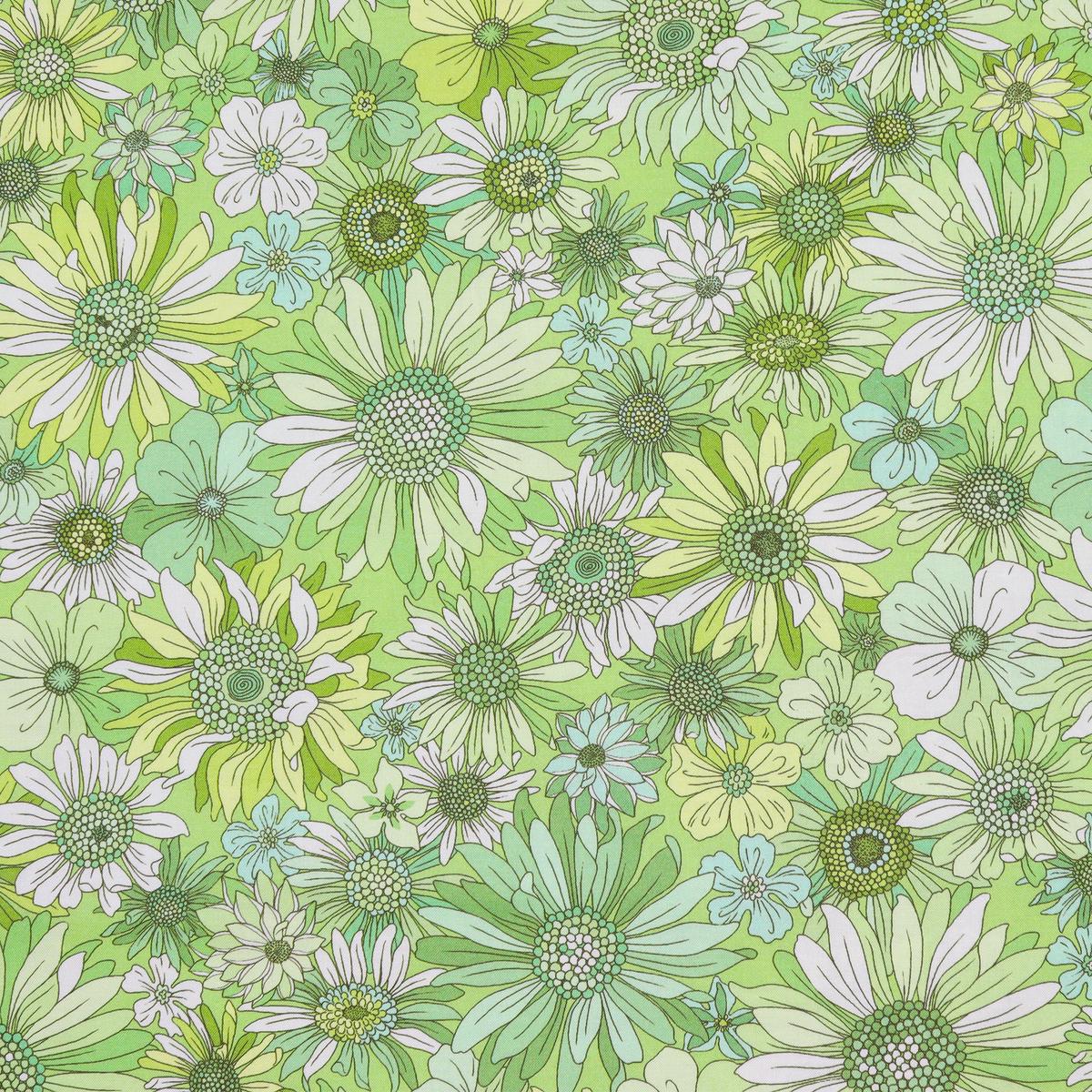 Sleepovers 108 Wide Quilt Backing - Best Friends Green